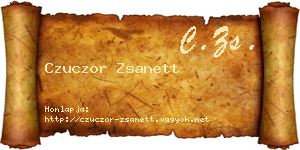 Czuczor Zsanett névjegykártya